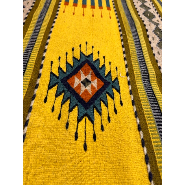 4ft 2in × 7ft 6in Zapotec Style Geometric Area Rug For Sale In San Francisco - Image 6 of 12