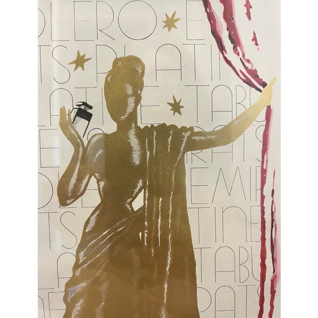 Mid 20th Century Vintage Dana Perfume Ad From France - Framed For Sale - Image 5 of 7