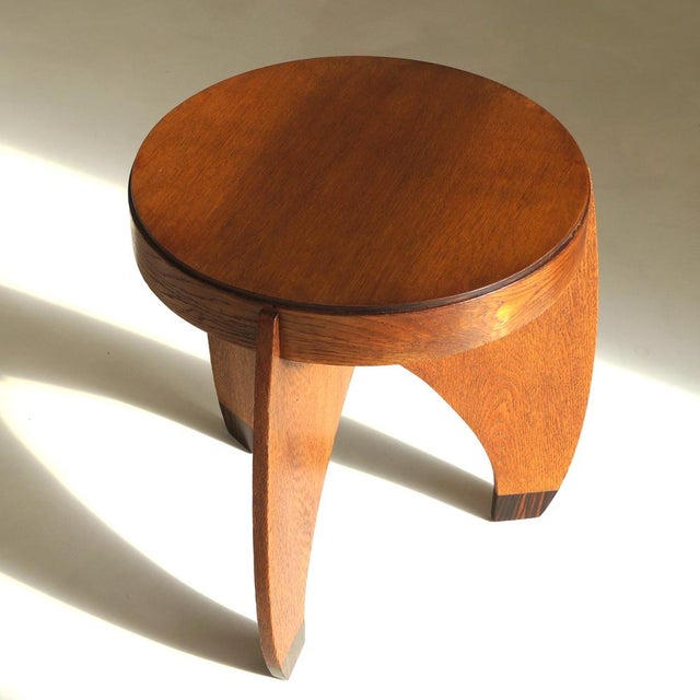 Wood Amsterdam School Accent Table by L. J. Verweij for Intima Amsterdam, 1920s For Sale - Image 7 of 18