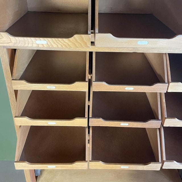 Vintage Haberdashery Cabinet with Wooden Handles and Glass Fronts, 1940s For Sale - Image 6 of 11