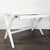 Modern Crate and Barrel White X-Leg Modern Desk For Sale - Image 3 of 9