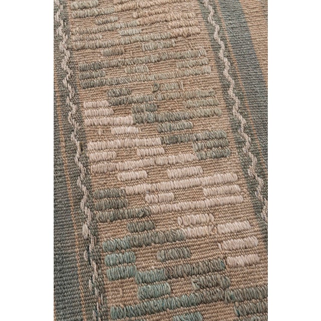 Vintage Circa 1940 Tan Turkish Kilim Flatweave Rug 5ft 1in X 11ft 2in For Sale - Image 9 of 14