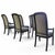 Late 20th Century Set of Six Reupholstered Grey Wood Dining Chairs For Sale In Los Angeles - Image 6 of 18
