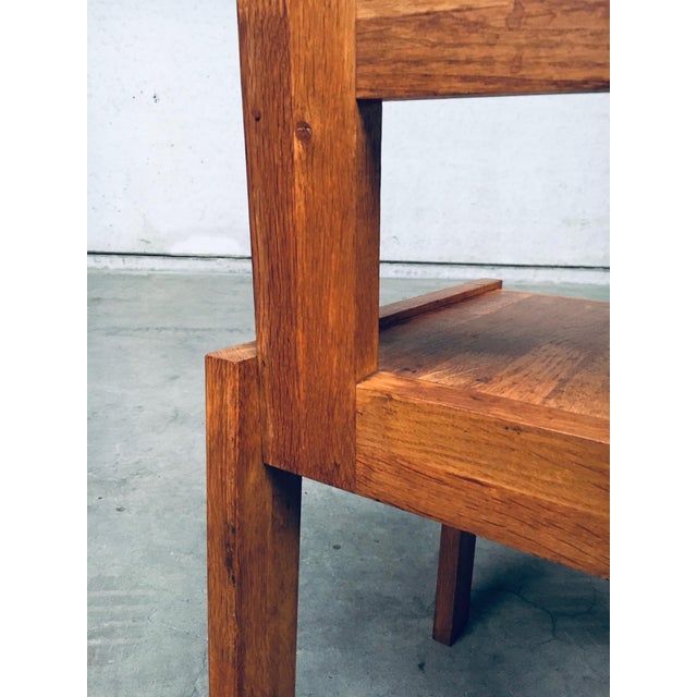 Vintage Postmodern Design Teak Side Chair. Made in France, 1990's period. Solid teak wood constructed chair with...