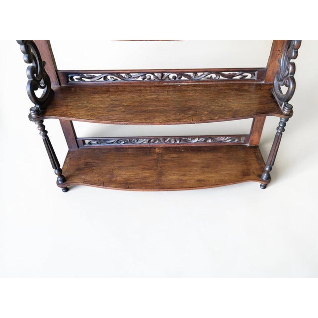 Antique Napoleon III Mahogany Shelf, 1890s For Sale - Image 9 of 10