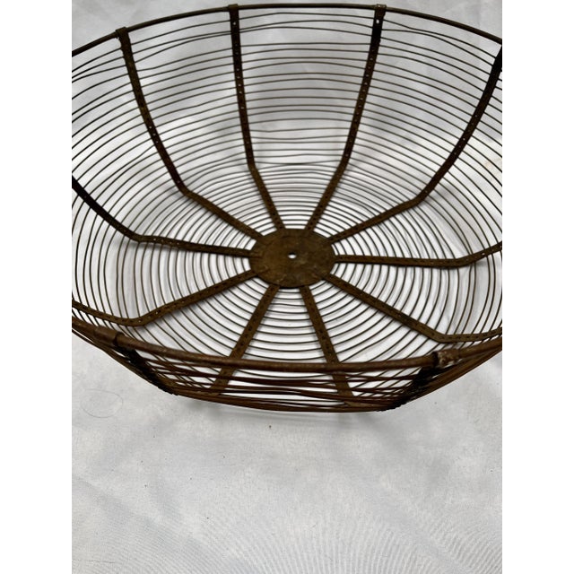 Metal Vintage Metal Gathering Basket For Sale - Image 7 of 11