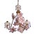 Pink Flowers Murano Chandelier, 1970s For Sale