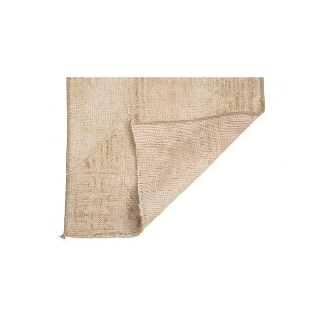 Mid-Century Modern Mini Washed Out Wool Rug - 1`6″ X 3`0″ For Sale - Image 3 of 3