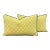 Yellow Geometric Blue Cord Lumbar Pillow Pair For Sale