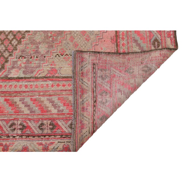 Mid 20th Century Mid 20th Century Distressed Antique Khotan Wool Rug For Sale - Image 5 of 7