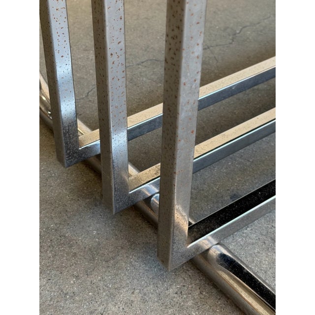 1990s Chrome Tubular Bauhaus Bench For Sale - Image 13 of 18