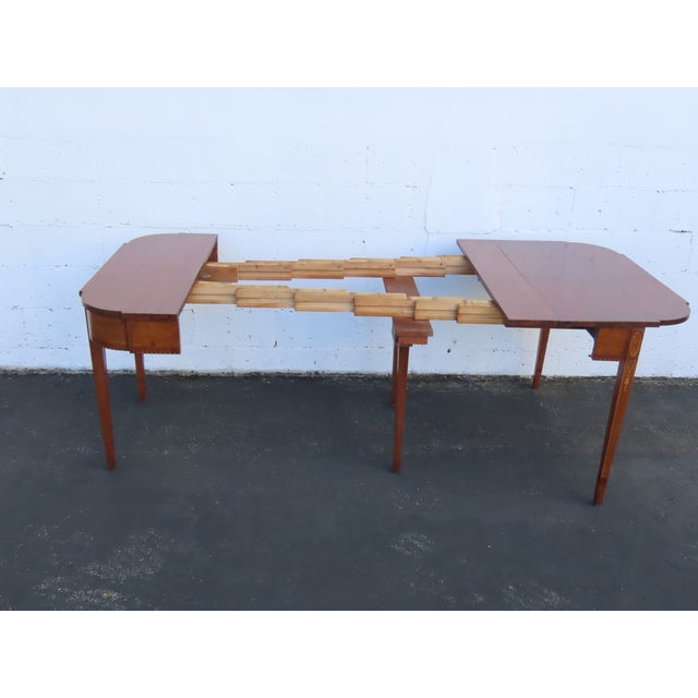 Mahogany Inlay Console Card Dinette Dining Extension Table 6082 For Sale - Image 16 of 17