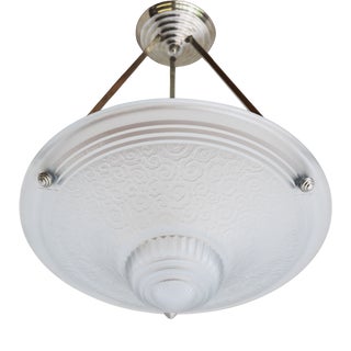 French Art Deco Pendant Light from Muller Freres Luneville, 1930s For Sale