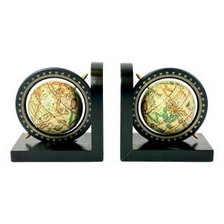 Vintage Hong Kong Globe Bookends, 1970s, Set of 2 For Sale