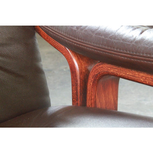 Brown Set of Cantilever Easy Chairs attributed to Jon Hjortdal for Velledalen, Norway, 1970s For Sale - Image 8 of 18