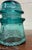 Vintage Hemingray 16 Aqua Teal Glass Insulator For Sale - Image 4 of 7