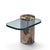 Karl Springer Karl Springer Mid Century Sculpture Leg Gunmetal and Glass Side Table For Sale - Image 4 of 8