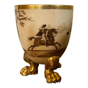 Antique Early 19th Century First Empire Dagoty Paris Porcelain Vase or Urn Shaped Sucrier