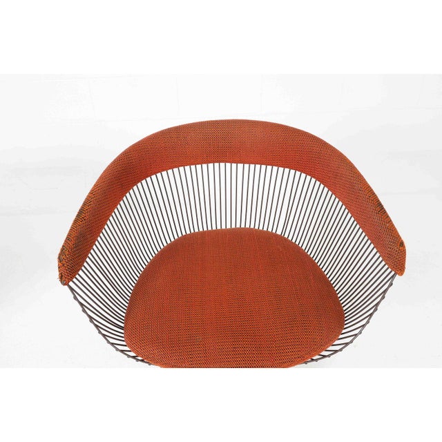 Orange Warren Platner for Knoll Dining Chairs 1970s - Pair For Sale - Image 8 of 13