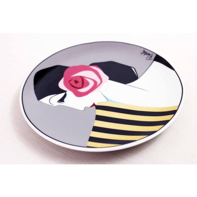 Ceramic Art Deco Plate by Roberto Tortoli, 1960s For Sale - Image 7 of 11