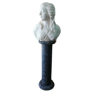 Bust of Woman, 1990s, Marble For Sale