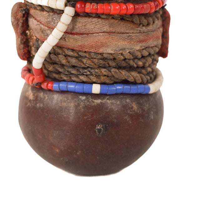 Early 20th Century Early 20th Century Nyamwezi Beaded Fertility Doll Gourd with Shells Tanzania For Sale - Image 5 of 6