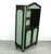 Rustic Small Buffet China Cabinet in Dark Walnut and Green, 1850s For Sale - Image 3 of 9