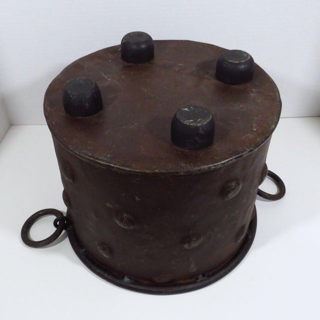 Metal Large Distessed Metal Planter For Sale - Image 7 of 7