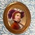 Gold Hand painted miniature portrait on porcelain with gold-tone frame // original antique art // portrait of a female // collectible artwork For Sale - Image 8 of 10