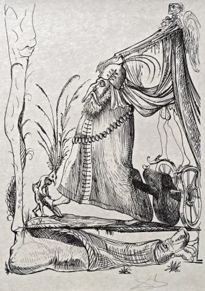 Salvador Dali, Pope Jules II from Les Songes Drôlatiques de Pantagruel, Original Large Lithograph, 1973