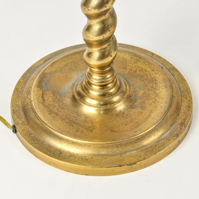 1970s 1970s Fredrick Cooper Barley Twist Brass Lamps - a Pair For Sale - Image 5 of 18