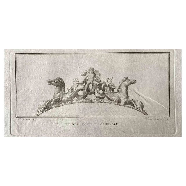 Various Old Masters, Frame from Ancient Rome, Original Etching, 1750s For Sale
