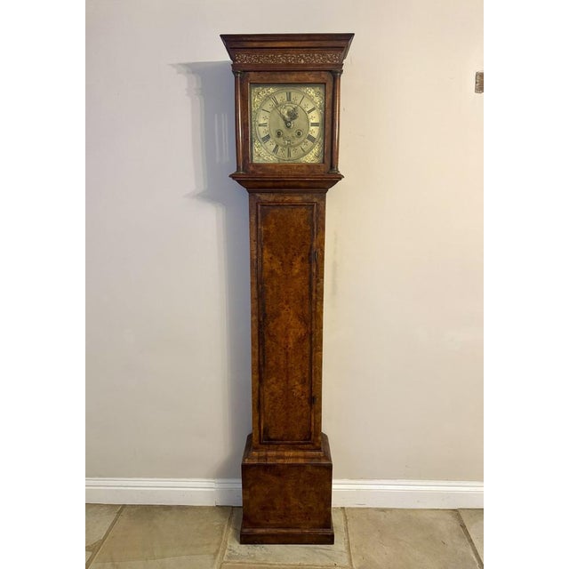 Burr Walnut Longcase Clock by Henry Massy, 1710 For Sale - Image 9 of 9