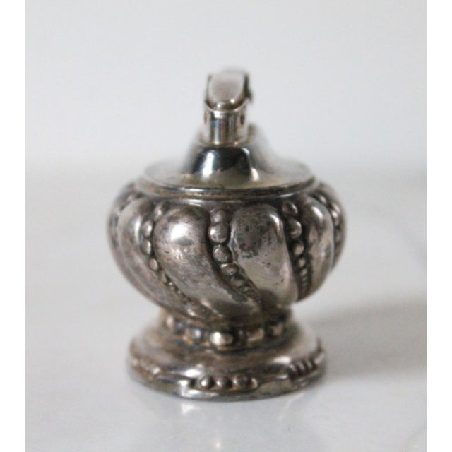 Vintage American Silver Plate Art Deco Table Lighter by Ronson Crown For Sale - Image 4 of 10