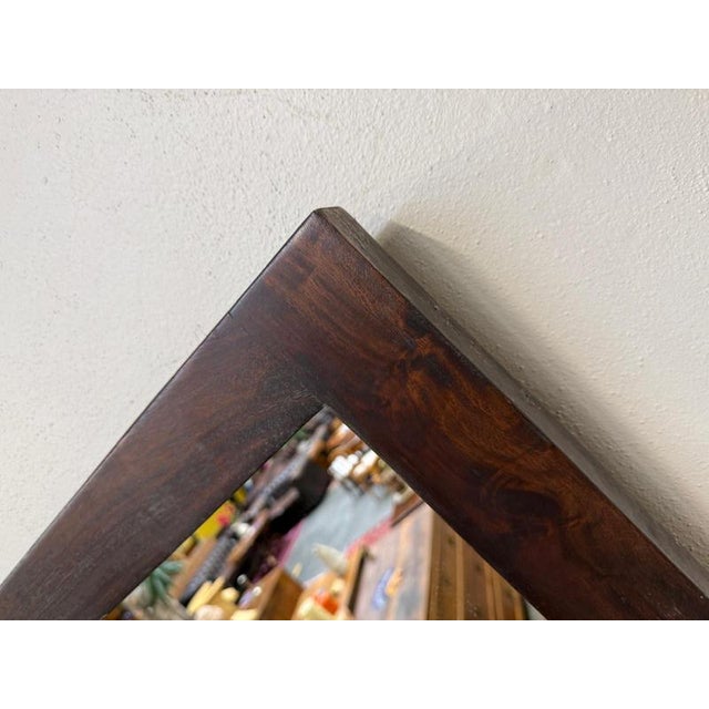 Antique Wall Mirror in Beechwood, 1970s For Sale - Image 9 of 11