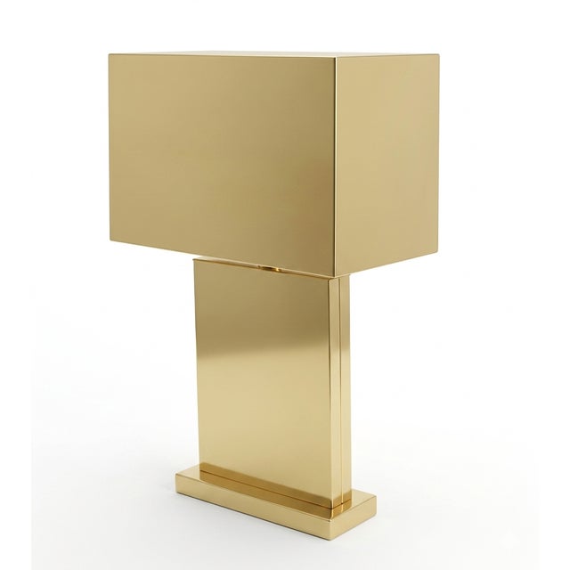Curtis Jere Monumental Brass Curtis Jere Table Lamp, Signed C Jere 1976 For Sale - Image 4 of 16