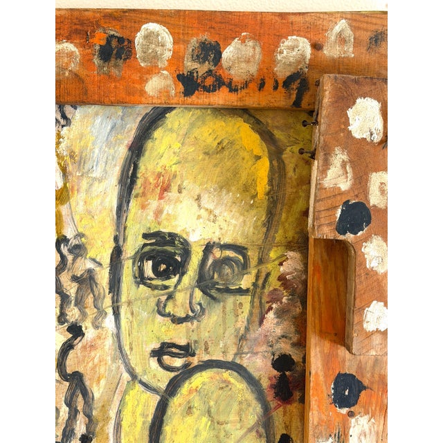 Purvis Young — Procession and Witness (Angels and Mourning), Mixed-Media Diptych For Sale - Image 18 of 18