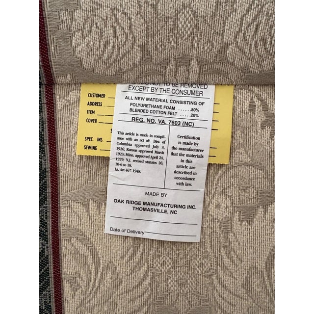 1990s 1990s Pale Gray Thomasville Traditional Camelback Sofa For Sale - Image 5 of 5