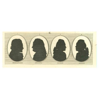 Thomas Holloway, Silhouette, Original Etching, 1810 For Sale