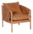 Hadlow Brown Leather Accent Chair by Loomlan For Sale