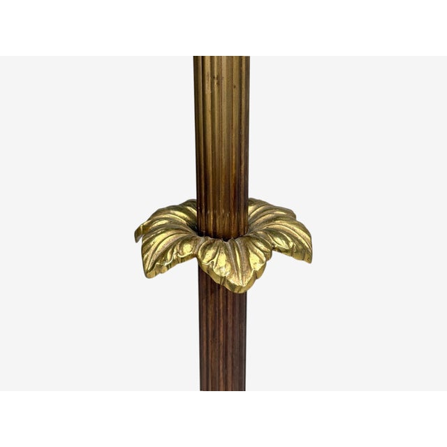 Brass 1950s Swedish Modern, Dual Head Floor Lamp, Reeded Brass, Sweden For Sale - Image 8 of 11