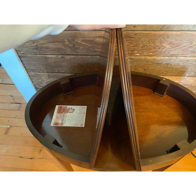 Allesandro for Baker Furniture Baker Furniture Neoclassical Anniversary “Work Table” Made of Burl-Wood A Storage Table From the Charleston Collection! For Sale - Image 4 of 9