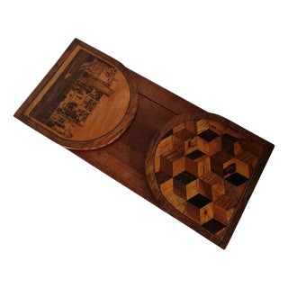Antique Victorian Tunbridge Ware Inlaid Book Slide, 1840 For Sale