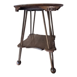 1970s Folk Art Style End Table For Sale