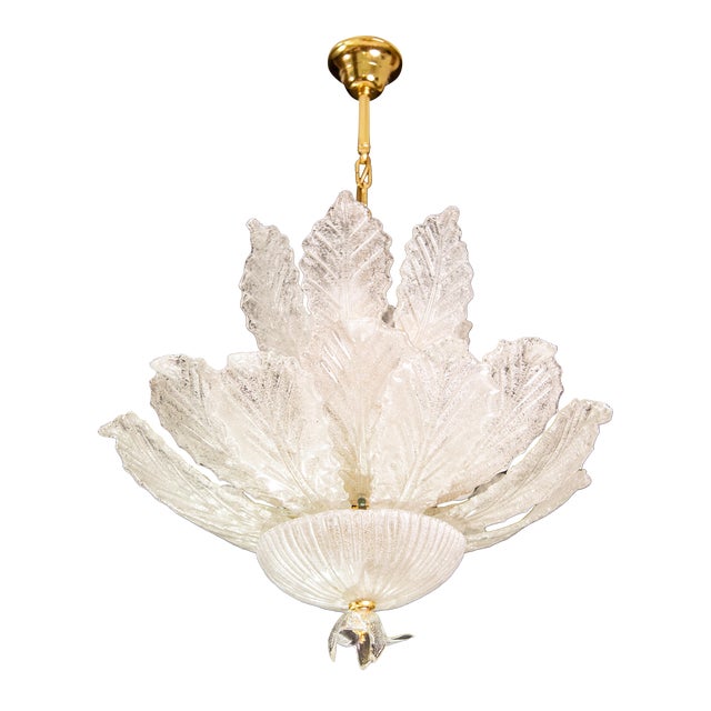 Large Midcentury Italian Murano Glass Chandelier, 1970s For Sale