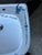 Ceramic Porcelaine De Paris France Hand-Painted Pedestal Sherle Wagner Sink For Sale - Image 7 of 18