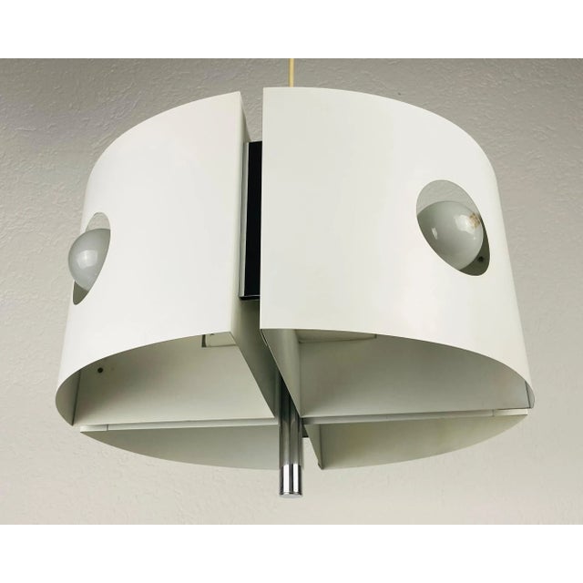1960s 1970s White Pendant Lamp by Klaus Hempel for Kaiser Leuchten For Sale - Image 5 of 12
