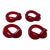 Mid 20th Century Set of 4 Red Lucite Acrylic Knot Napkin Rings Attributed to Dorothy Thorpe For Sale