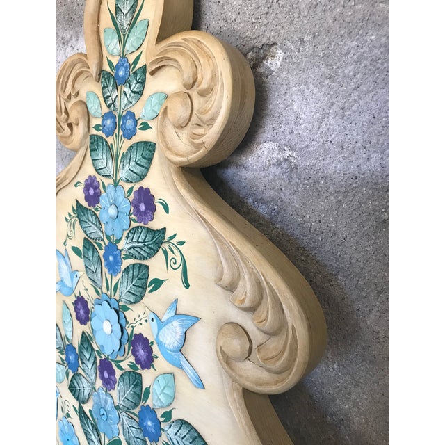 Pair 1950s Mexican Headboards, Hand Painted & Embellished Chairish