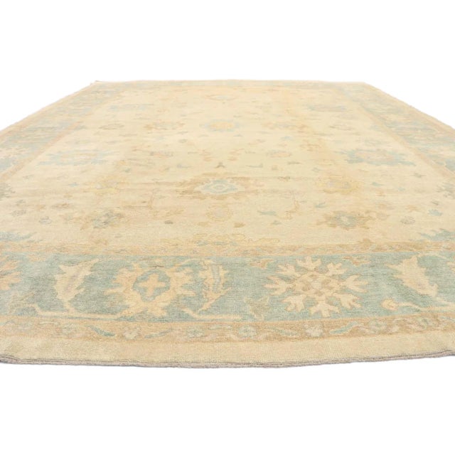 Modern Turkish Oushak Rug with Modern Style - 12'10 x 15'08 For Sale - Image 3 of 7